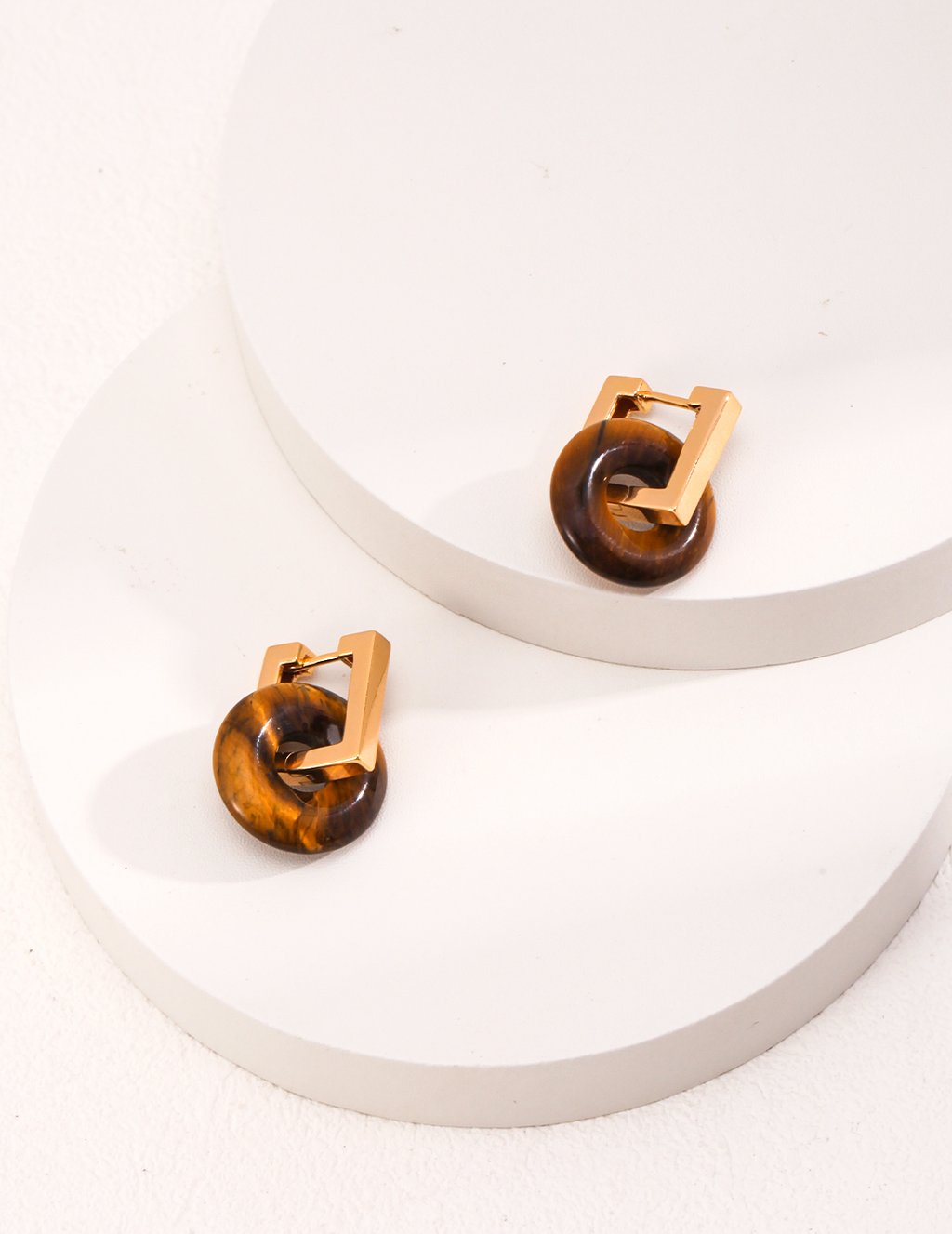 Tiger Eye Stone Earrings E01067