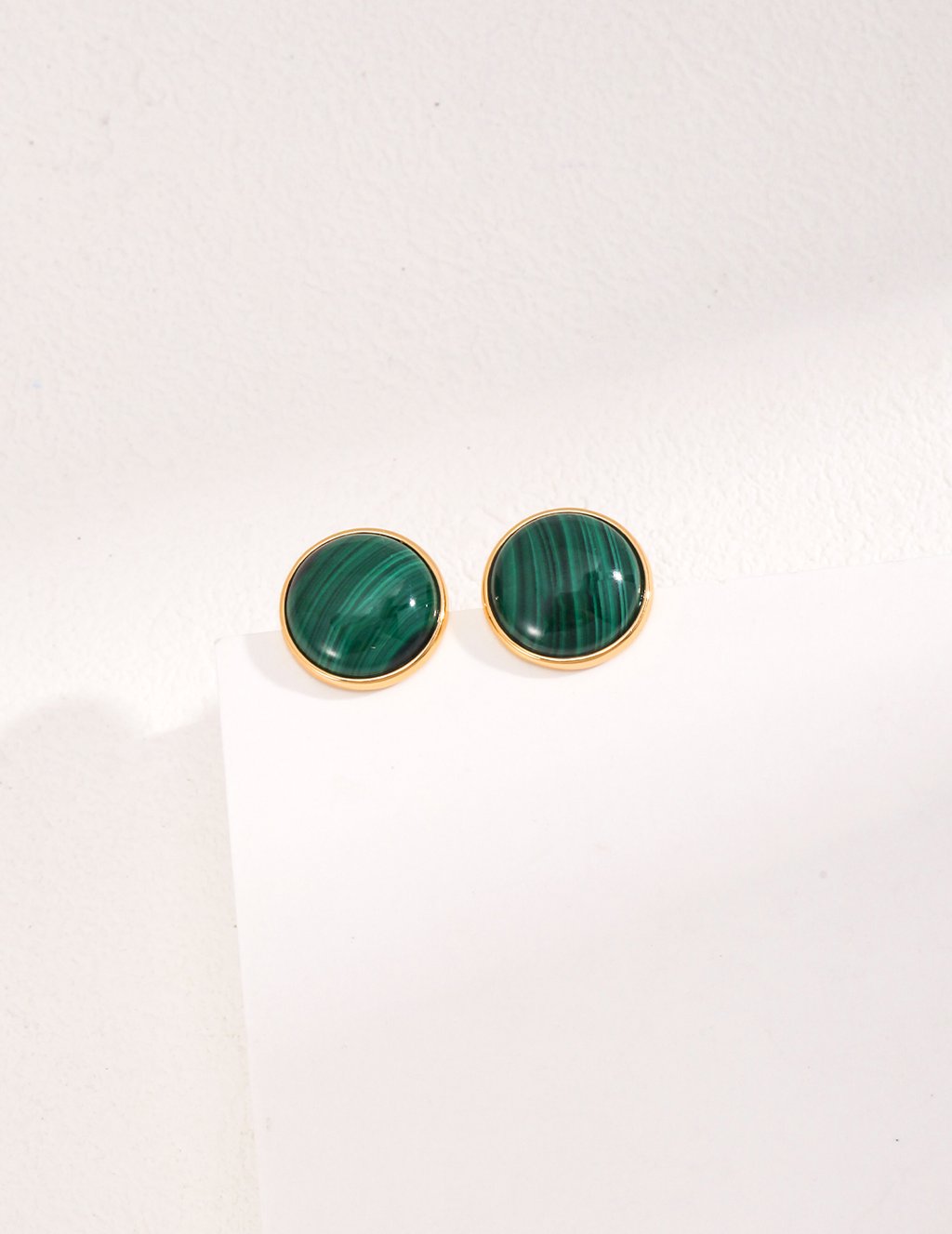 Sterling Silver Malachite Earrings E01018