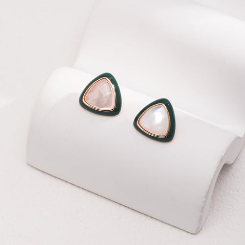 Mother-of-Pearl Drop Glaze Earrings E01020