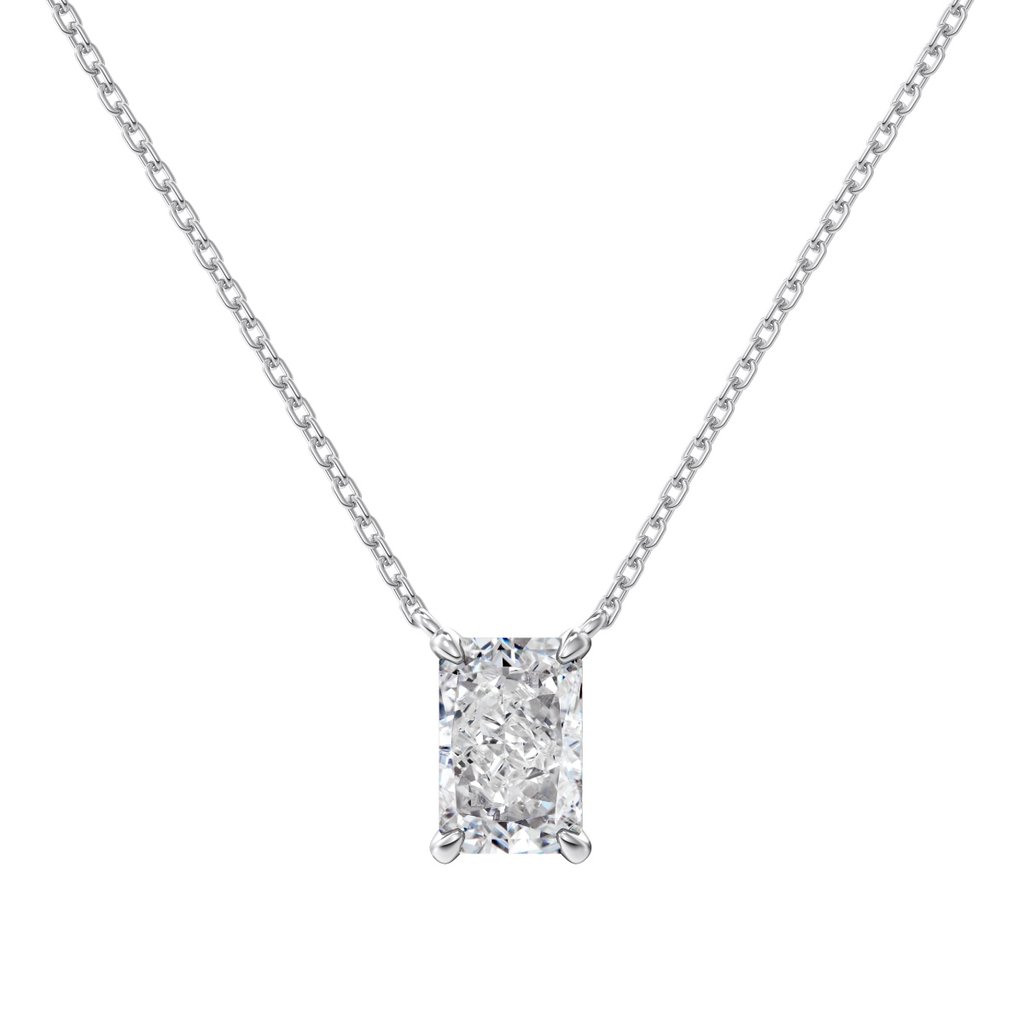 # 'Realm Series' S925 Silver Necklace | 8A Ice Flower Cut Zircon Pendant | 18K Plated | Elegant Minimalist Design