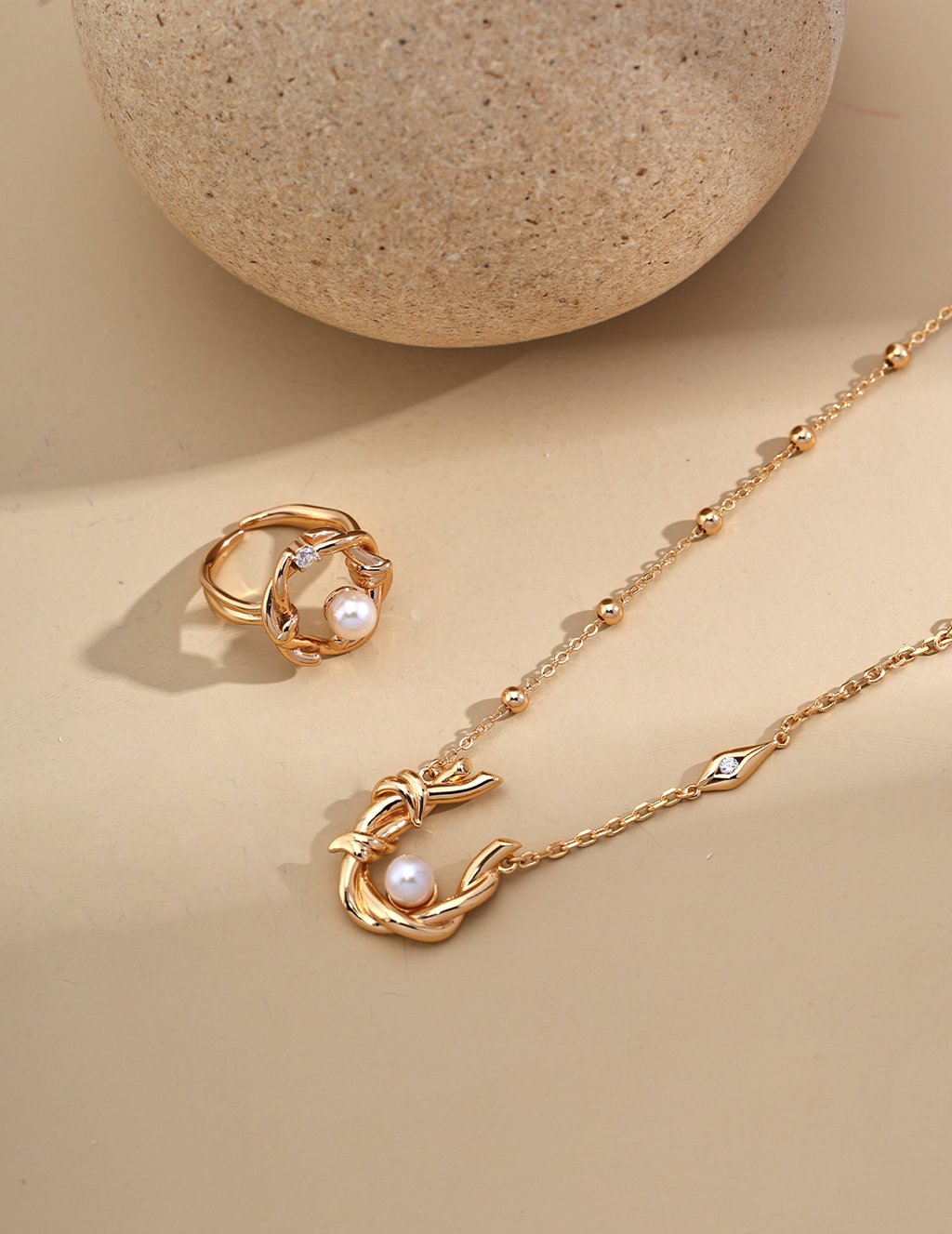 Elegant S925 Silver Pearl Necklace | Willow Branch Design With Zircon | Adjustable Chain | Yd0068