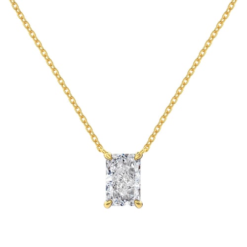 # 'Realm Series' S925 Silver Necklace | 8A Ice Flower Cut Zircon Pendant | 18K Plated | Elegant Minimalist Design