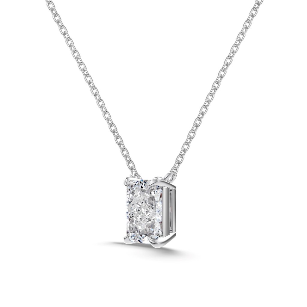 # 'Realm Series' S925 Silver Necklace | 8A Ice Flower Cut Zircon Pendant | 18K Plated | Elegant Minimalist Design