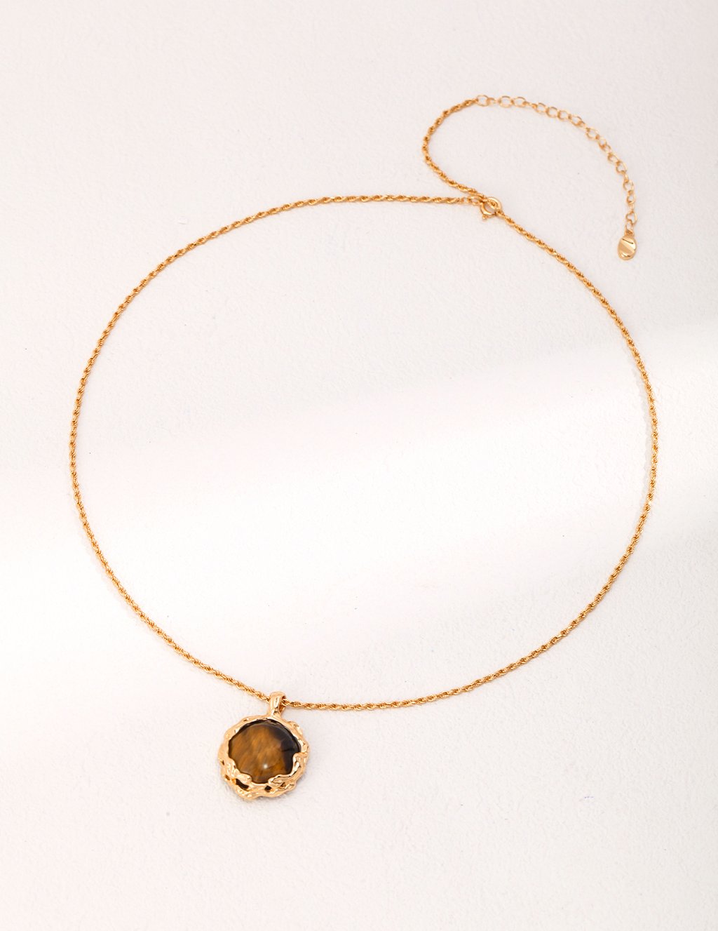 Tiger Eye Stone Necklace D0457